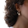 گوشواره نقره شمش مربع