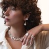 گردنبند 5 رشته مروارید سفید
